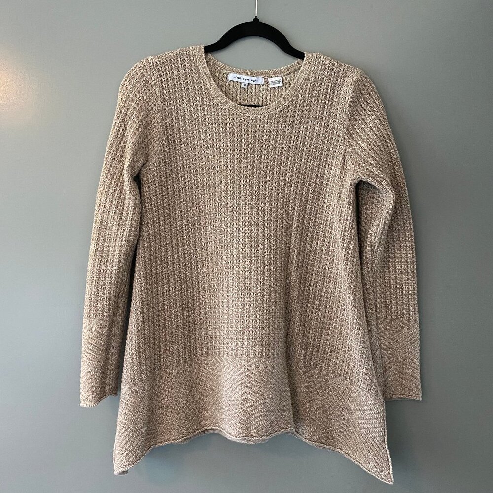 eight eight eight women's crewneck knit sweater in beige